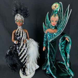 Lot Of 2 Bob Mackie Fantasy Barbie Dolls 1992 Neptune & 1991 Starlight Splendor